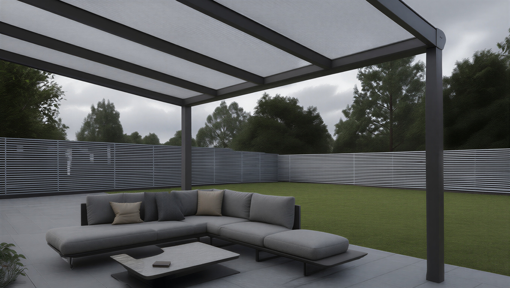 Terrassenüberdachung Aluminium 506x300cm Doppelsteg anthrazit