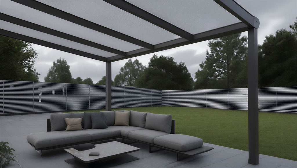 Terrassenüberdachung Aluminium mit Polycarbonat-Stegplatten
